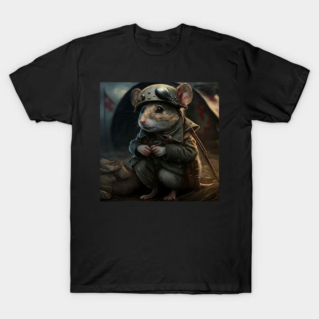 Sneaky Soldier, A Mouse's Secret War Tactics T-Shirt by LoudlyUnique